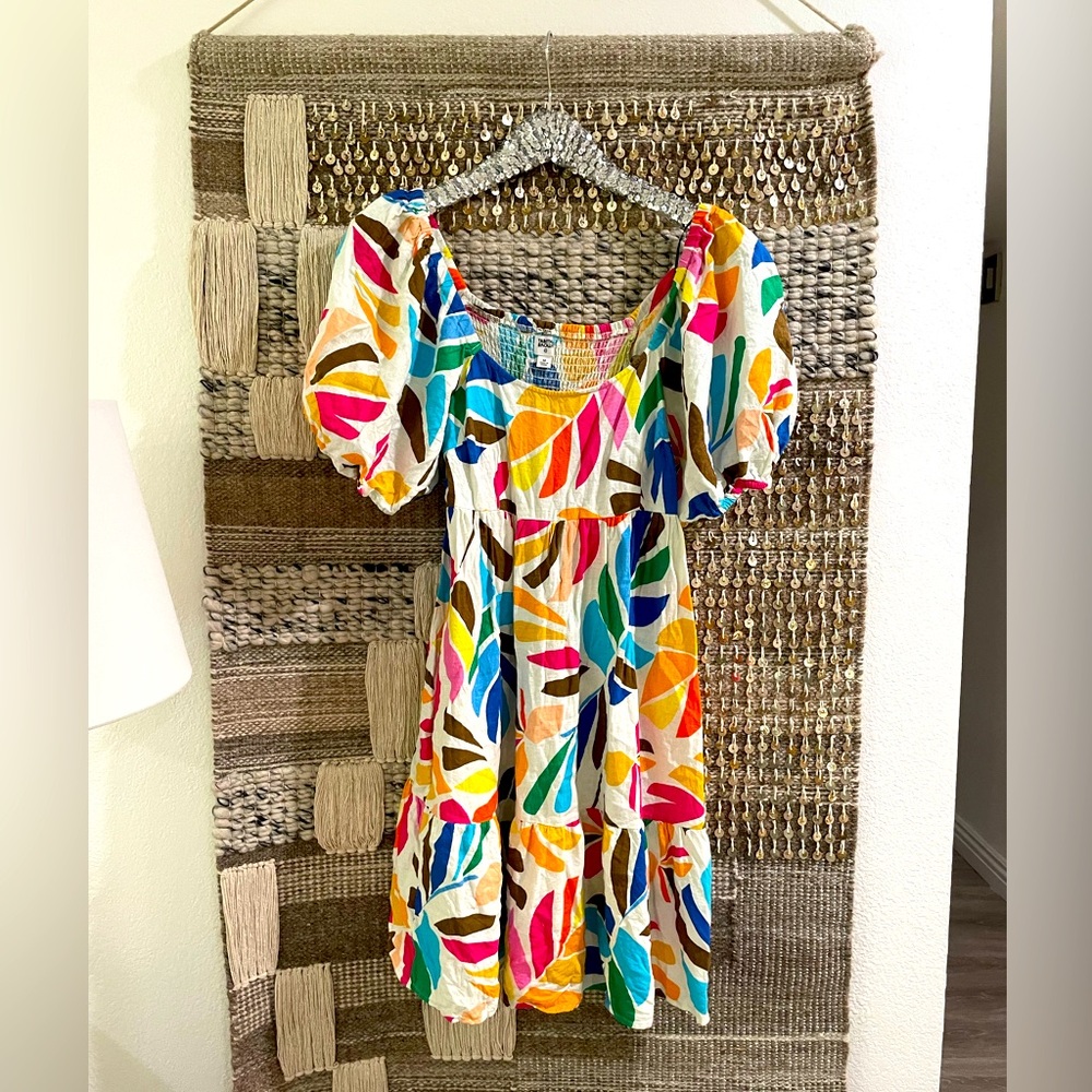 🌈 Tabatha Brown for Target rainbow floral dress sz M 🌈